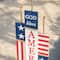 Glitzhome&#xAE; 36.25&#x22; Lighted Wood Patriotic Firecracker Porch D&#xE9;cor